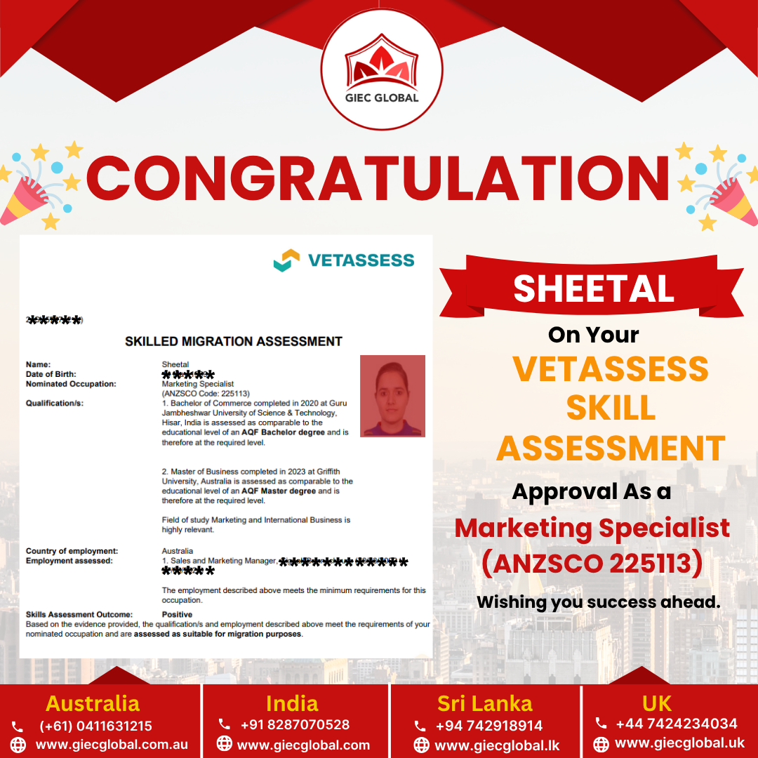 Vetassess approved
